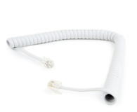 Gembird Spiralny kabel telefoniczny RJ10 (4P4C) 2m, biały - 1351743 - zdjęcie 2